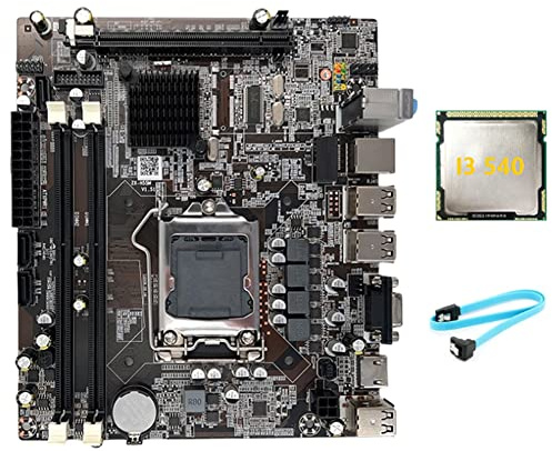 Seprendi H55 Motherboard LGA1156 unterstützt I3 530 I5 760 Series CPU DDR3 Speicher Computer Motherboard + I3 540 CPU + -Kabel
