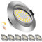 zexhy LED Einbaustrahler 230V Flach LED Spots 3 stufe Dimmbar 6W IP44 Bad Einbauleuchten Deckenspots Deckenstrahler,3000K Schwenkbar Einbauspots für Badezimmer Küche Wohnzimmer,6er Set