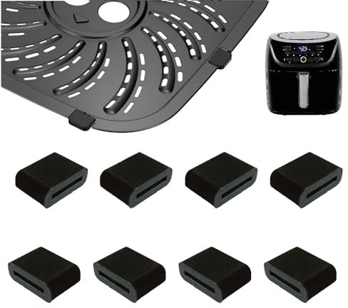 Nvkwca 8PCS Air Fryer Rubber Bumpers for PowerXL Vortex Pro 4QT/8QT/6QT Air Fryers, Premium Air Fryer Silicone Rubber Feet Sides Parts Stops Stoppers Tabs Tips Legs Attachments for PowerXL Air Fryer