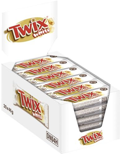 TWIX Doppelriegel White, Schokoriegel, weiße Schokolade, 30x46g