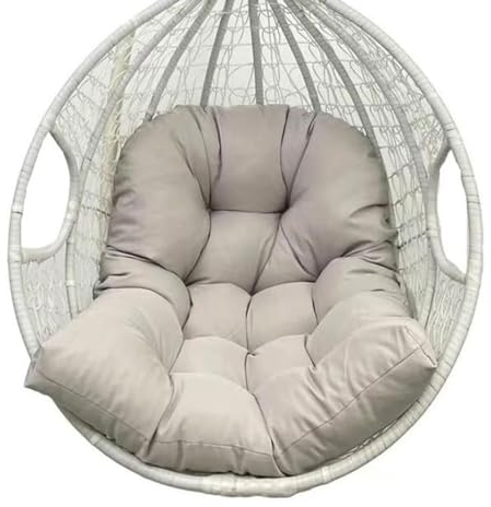 Yahbrra Soft Patio Hanging Chair Cushion Pad for Outdoor Indoor Egg Hanging Basket Chair - Light Gray, Size 120