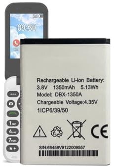 MUKUZI Battery Compatible with Doro 7060 7070 7441 7050 Flip SmartEasy 7050 DFC-0180 Consumer Mobile Phones Smartphone (Replacement for DBS-1350A DBX-1350A)
