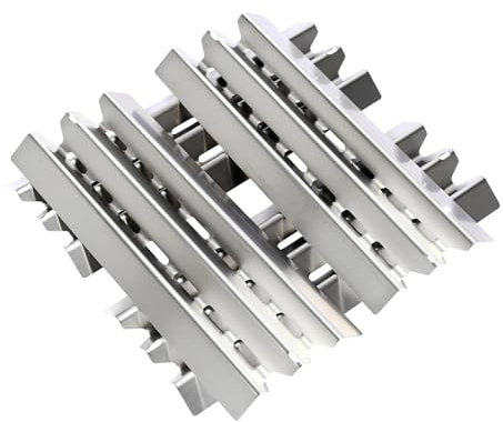 GFTIME 40 x 15,2 cm, copertura bruciatore in acciaio inox per Broilking Baron, Broilmate, Huntington, piastra riscaldante in acciaio inox, 4 pezzi