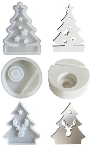 3 Stücks Silikonformen Gießformen Kerzenhalter Weihnachtsbaumform Silikon Weihnachtsbaumform Silikon Weihnachtsbaumform Weihnachten Silikonform Seifenform