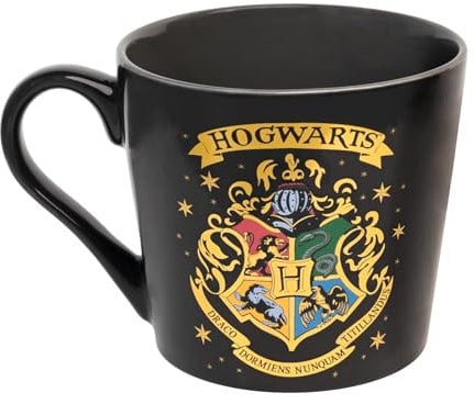 Grupo Erik Tasse Kaffeetasse Harry Potter Hogwarts Kaffeebecher - Teetasse Größe 9,5 x 10 cm - Fassungsvermögen 444 ml - Offizieller Harry Potter Fanartikel Geschenke