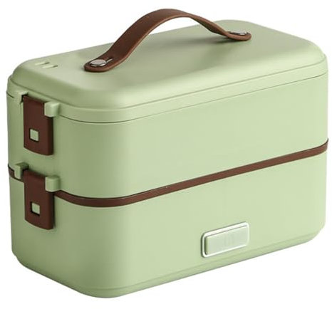 Kioxiuin Electric Lunch Box, Food Warmer, Self-heating Box with 304 Stainless Steel, 2 Layer Lunch Box