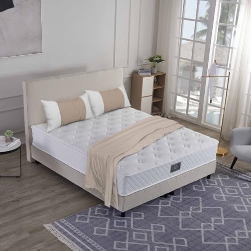 V6 Boxspringbetten 208 Bestes Preis-Leistungs-Verhältnis (Beige, 200 x 200 cm H3/H4)