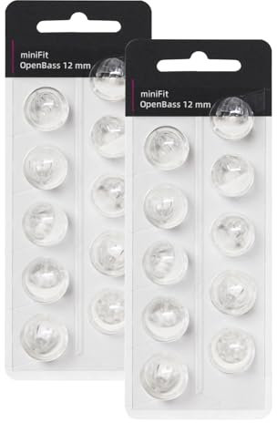 Hearing Aid Domes for Oticon Replacements,Oticon Minifit Open Bass Vent Domes (12 mm/2 Packs）,Universal Domes for Oticon Hearing Aid Supplies.