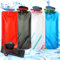 Meng Jiaran 4 Pcs Foldable Water Bottle, 600ml Large Capacity Reusable Water Bottle, Portable Collapsible Water Bottle Drinking Water Bag with Clip for Hiking Running Biking Sports