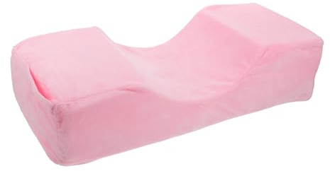 Cabilock 1Stk Wimpernverlängerungskissen Abs warme Wimpern rundes Kissen für den Nacken Polsterkissen Sitz Ohr nackenkissen nackenstützkissen Werkzeug Salonbedarf Rillenkissen Pu Rosa