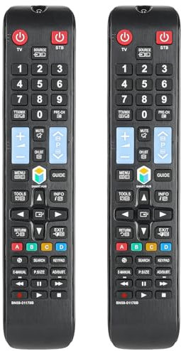2 PZ Telecomando BN59-01178B Compatibile Con Samsung Smart LED LCD 3D TV Controllore BN59-01178D UN28H4500AF UN32H5201AF UN32H5203AF UN40H5201AF UN40H5203AF UN40H6203AF UN46H5203AF Sostituzione
