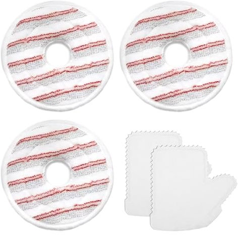 3 PCS Spin Mop Head Replacement Compatible with Vileda,Reusable Microfiber Spin Head Refills,Washable,with Dust Removal Gloves,Suitable for Multiple Surface and Floor Cleaning