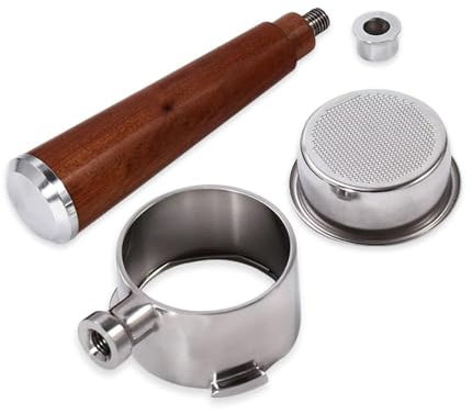 Nikou 51 mm Espro Bodenfilterhalter, 3-Ohr-Kaffeefilterhalter mit 2 Filterkörben, Ersatz für DeLonghi Dedica EC680/EC685/EC785/EC820/EC850/EC860, Smeg-Kaffeemaschine