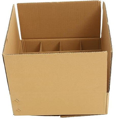 KICHOUSE Carton Ondulé Multi pour Vin Transport et Stockage de Bouteilles et Articles