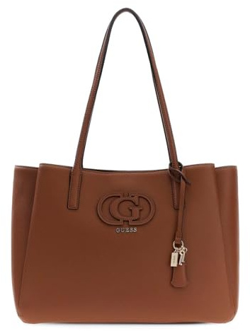 GUESS borsa a tracolla laptop bag con scomparto per laptop Isola Multi Compartment Tote Cognac marrone