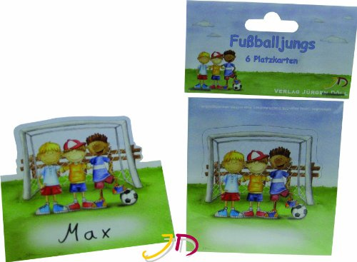 Tischkarte Fußball-Jungs 6 Stück Liefermenge = 1