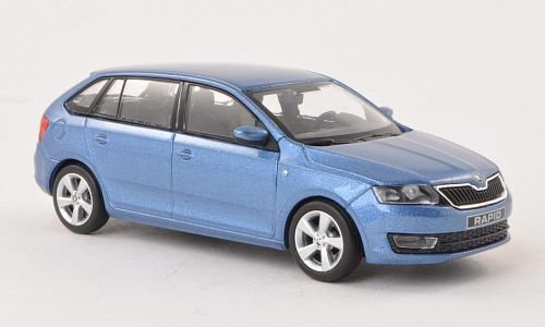 Skoda Rapid Spaceback, met.-hell-blau , 2013, Modellauto, Fertigmodell, Abrex 1:43