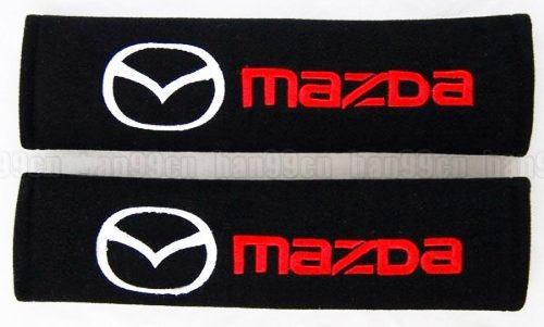 2 x Sicherheitsgurt Schulter Abdeckung Belag KOMPLETT MIT ABZEICHEN DETAIL - ALLE MODELLE 2 3 6 CX-3 CX-5 MX-5 SPORT RECARO