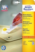 Avery Zweckform© L4730REV-25 Universal-Etiketten, 17,8 x 10 mm, 25 Blatt/6.750 Etiketten, weiá