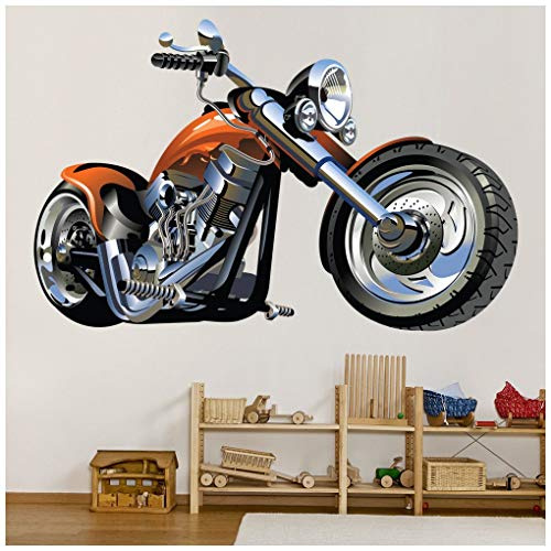 azutura Orange Chopper Motorbike Wall Sticker available in 8 Sizes Digital