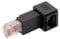 8P8C FTP STP UTP Cat 5e Male to Female LAN Ethernet Adapter 90 Degree Angled
