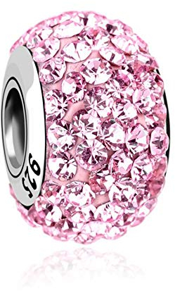 Nenalina Crystal Bead rosé in 925 Sterling Silber, auch kompatibel für alle Beads Armbänder und Halsketten, 718072-004