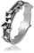 MATERIA 925 Silber Ring Noten Musik #SR-62, Ringgrößen:62 (19.7 mm Ø)