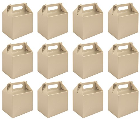VALUE PACK 12 x Silver Paper Lunch Box Going Home Present Picnic Boxes by My Planet