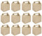 VALUE PACK 12 x Silver Paper Lunch Box Going Home Present Picnic Boxes by My Planet