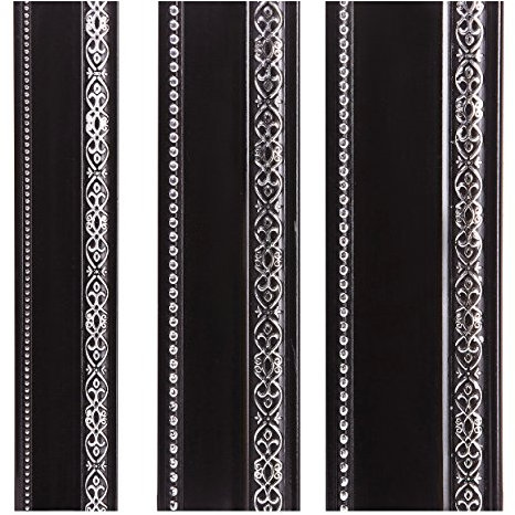 1x Zierleiste Schwarz 6 cm