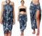 Ciffre Sarong Pareo Wickelrock Lunghi Dhoti Tuch Strandtuch Tribal Gecko Grau Schal + Schnalle