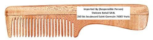 SVATV - Peine de madera de nim con mango N-73 (17,8 x 3,8 cm)