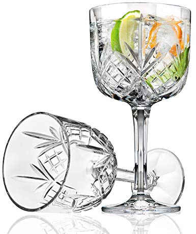 Godinger Gin Cocktail Coupe Goblet Glass - Dublin Collection, Set of 4