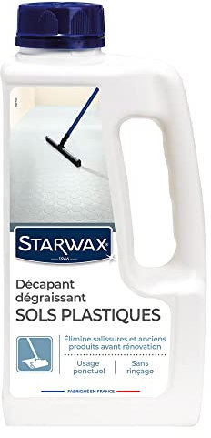 STARWAX Décapant sans Rinçage pour Sols PVC - 1L - Élimine Salissures et Anciens Produits, Notamment les Couches de Brillant, en Vue d’une Rénovation