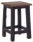 DESIGN DELIGHTS RUSTIKALER Holz SITZHOCKER Madero | 48x30x30 cm (HxBxT), Recyclingholz | Holzhocker | Farbe: 04 schwarz-Natur