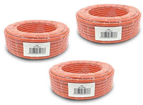 ARLI CAT 7 Verlegekabel 300 m Netzwerkkabel CAT.7 3 x 100 m LAN Halogenfrei Installationskabel SFTP S/FTP CAT7 PIMF Kabel Netzwerk Verkabelung Datenkabel AWG23/1 Gigabit Kupfer Ethernet 300m 3x 100m