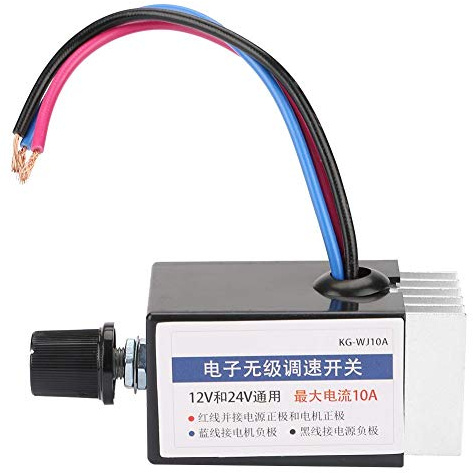 Speed Controller, 12V/24V DC Motor Speed Controller Switch Fan Speed Regulator for Car Motor Truck Fan Speed Controller