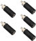 Jopto 5PCS 3.5mm Female Mono Jack to RCA Male Adapter High Performance Mini Jack Mono Female Socket to Single RCA Phono Male Plug Metal Audio Converter Professional AV Adapter Black
