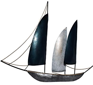 Klp Wanddeko Schiff Metall Segelboot Maritim Segel Boot Deko Hänger Skulptur Figur