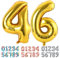 Ponmoo Luftballons Zahlen 46/64 Gold, Riesen Nummer 0 1 2 3 4 5 6 7 8 9 10-19 20-29 30-39 40 50 60 70 80 90 100, groß Folienballons für Hochzeit Jubiläum, Geburtstagsballons Party Dekoration