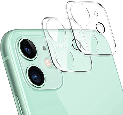 PHONILLICO Protection Caméra pour iPhone 11 [Lot de 2] Verre Trempe Intégral Lentille Appareil Photo Arrière Film Protection Anti Rayure