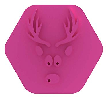 LissieLou Keksstempel mit Rentiergeweih, Weihnachtsmotiv, Zuckerguss, Fondant, Prägung – Hellrosa