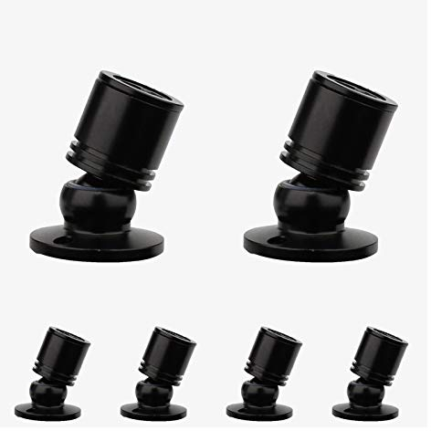 BDSHL Lot de 6 Spots de Comptoir À LED 1W Monté en Surface Rond 90lm Armoire À Bijoux Lumière du Bas Petit Projecteur Vitrine Projecteur Armoire À vin Lumière (Color : Warm White, Size : Black-1w)