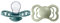 BIBS Supreme Schnuller 2er-Pack, BPA-frei, Symmetrischer Nippel. Silikon, Hergestellt in Dänemark. 6-18 Monate (2er Pack), Island Sea/Sage