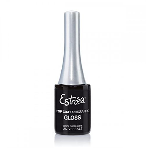 Estrosa Top Coat Smalto Semipermanente, Gloss Antigraffio 14 ml, Lucidante per Lampada