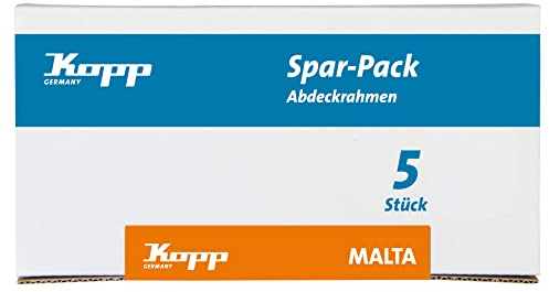 Kopp Malta anthrazit Profipack mit 5 Abdeckrahmen 2-Fach, 309215013, 5 Stück