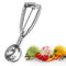 Bixel Cuillère à crème glacée avec déclencheur facile – Cuillère à biscuits en acier inoxydable 304 de taille moyenne (5 cm) pour boulettes de viande, boules de mellon, purée de pommes de terre et