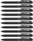 Pentel BXA107A-A Calme Kugelschreiber, deutlich gedämpftes Klick-Geräusch, Griffzone in Lederoptik, nachfüllbar, Kugel 0.7mm = Strichstärke 0.35mm, Schreibfarbe schwarz, 1 Stück