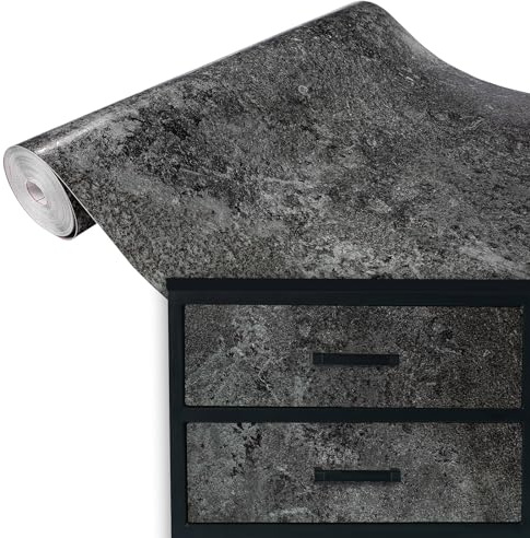 DecoMeister Klebefolie Möbel 67,5x100 cm | Selbstklebende Möbelfolie in Stein- und Marmoroptik | Klebefolie für Möbel ideal für Küche, Bad und DIY Projekte | Avellino Beton