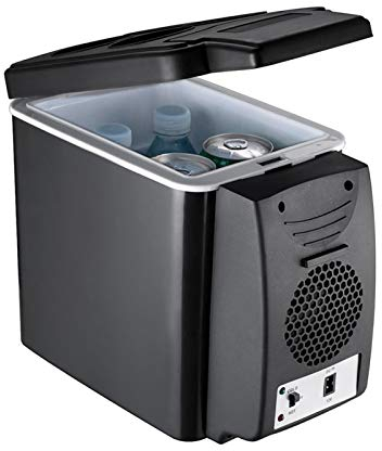 Moageme Réfrigérateur 6L / 6 Canettes Petit Frigo Voiture 12 V Silencieux Frigo Voiture Portable, Petit Frigo Cosmetique, Glacière Électrique, Fonction Chaud/Froid